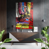 Kandinsky Style Brushed Aluminum Dibond Wall Art.